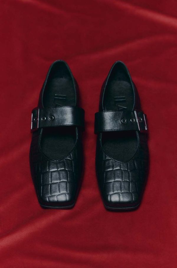 Answear Lab Kožne balerinke Answear Lab boja: crna