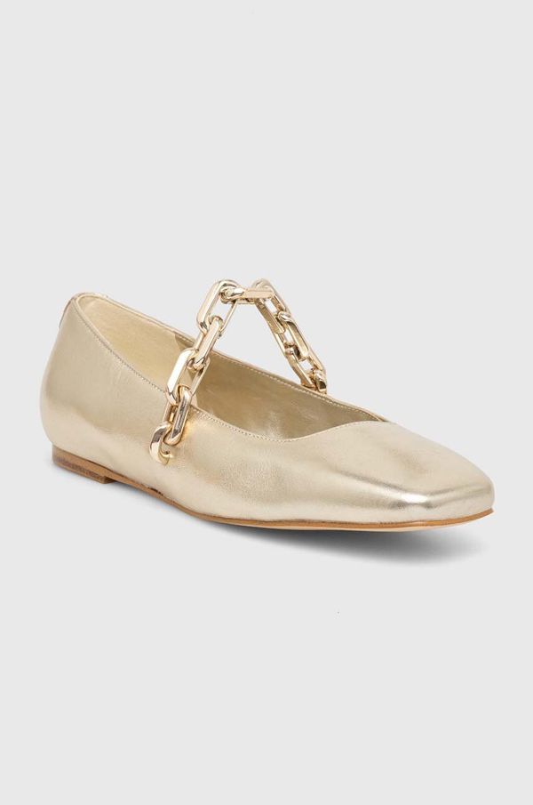 Guess Kožne balerinke Guess LEVY boja: zlatna, FLTBLE LEM02