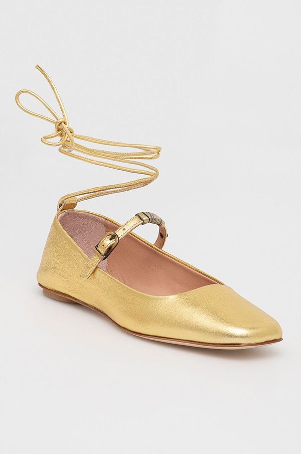Max&Co. Kožne balerinke MAX&Co. boja: zlatna, 2416521057200
