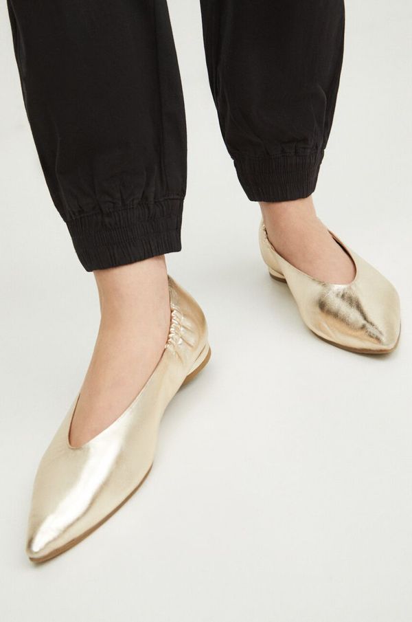 Medicine Kožne balerinke Medicine za žene, boja: zlatna