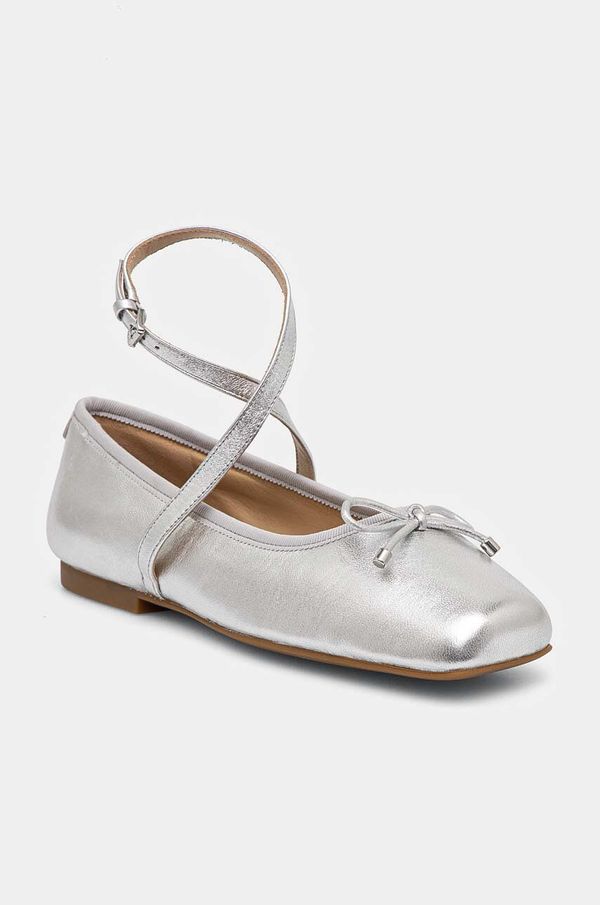 MICHAEL Michael Kors Kožne balerinke MICHAEL Michael Kors Collette boja: srebrna, 40T4CTFP1M 040