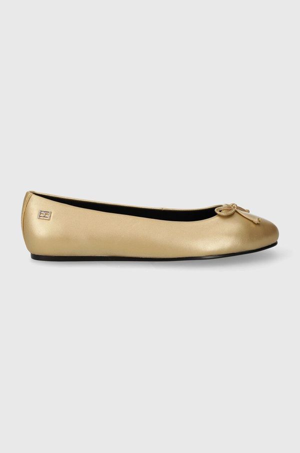 Tommy Hilfiger Kožne balerinke Tommy Hilfiger ESSENTIAL GOLDEN BALLERINA boja: zlatna, FW0FW07865