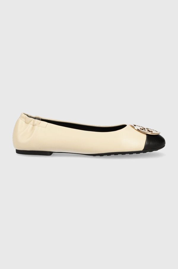 Tory Burch Kožne balerinke Tory Burch Claire Cap Toe Ballet boja: bež, 148336-001