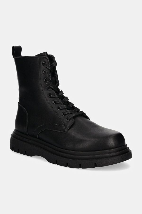 Armani Exchange Kožne cipele Armani Exchange za muškarce, boja: crna, XUM018 XV874 00002