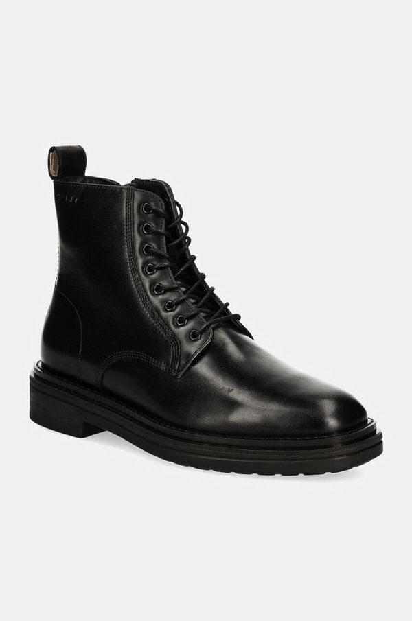 Gant Kožne cipele Gant Boggar za muškarce, boja: crna, 29641738 G00