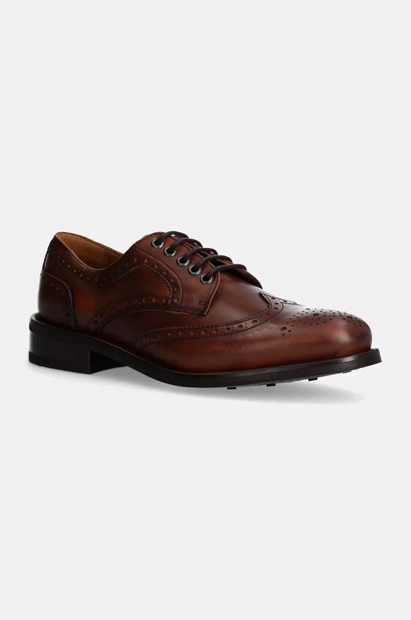 Hackett London Kožne cipele Hackett London JAME BROGUE za muškarce, boja: smeđa, HMS21426