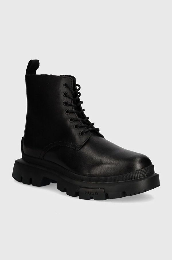 Hugo Kožne cipele HUGO Fabyan za muškarce, boja: crna, 50522976