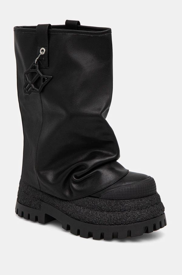 Naked Wolfe Kožne cipele Naked Wolfe Disturb za žene, boja: crna, s platformom, Disturb Leather Black