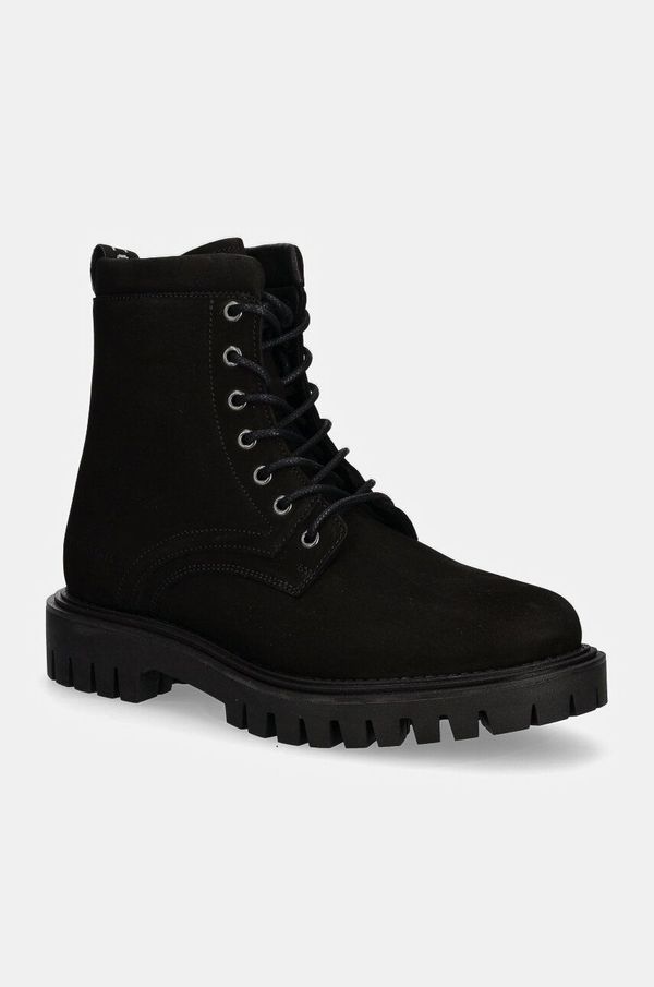 Tommy Hilfiger Kožne cipele Tommy Hilfiger CASUAL HILFIGER CHUNK Z NBK BOOT za muškarce, boja: crna, FM0FM05149