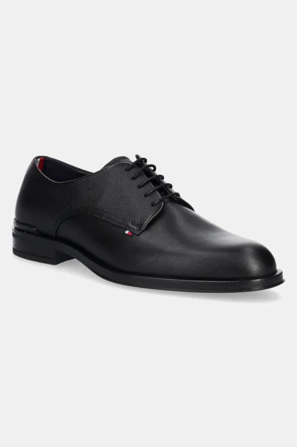 Tommy Hilfiger Kožne cipele Tommy Hilfiger CORE HILFIGER LEATHER SHOE za muškarce, boja: crna, FM0FM05375