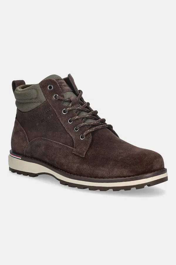 Tommy Hilfiger Kožne cipele Tommy Hilfiger CORPORATE W SUEDE LACE BOOT