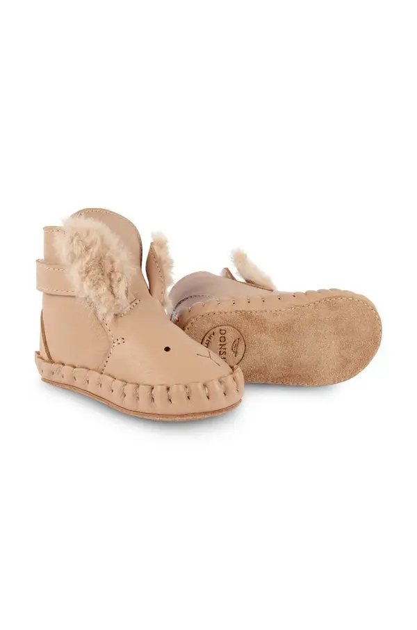 Donsje Kožne cipele za bebe Donsje Kapi Exclusive Booties Fluffy Bunny