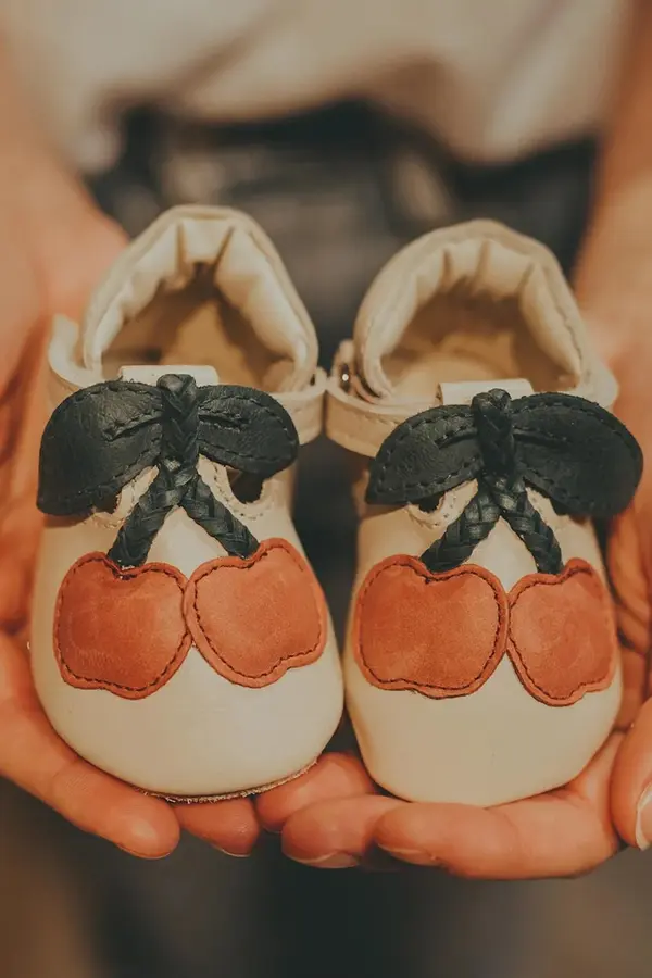 Donsje Kožne cipele za bebe Donsje Nanoe Shoes Cherry