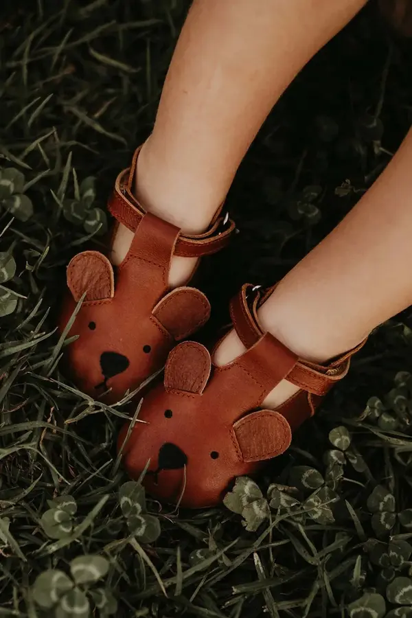 Donsje Kožne cipele za bebe Donsje Spark Classic Shoes Bear