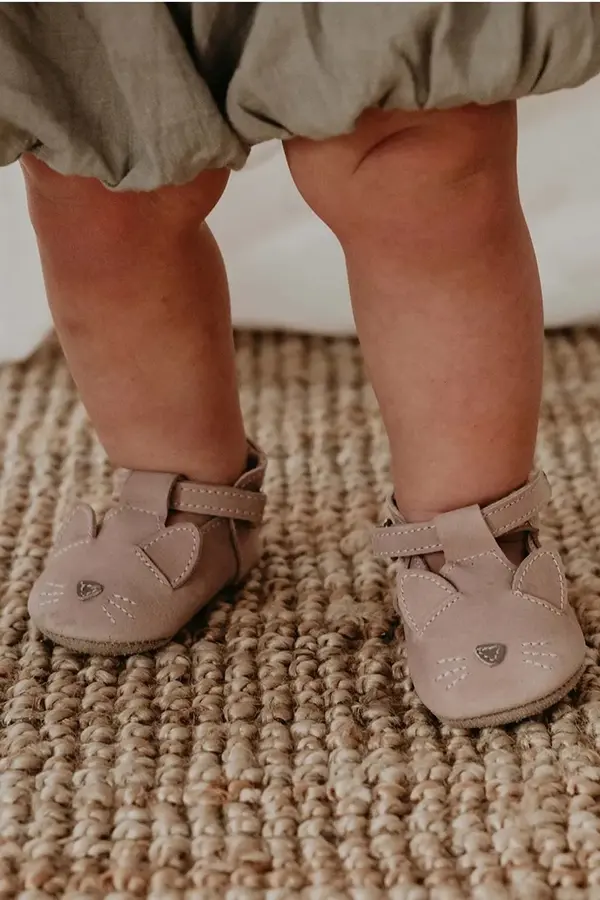 Donsje Kožne cipele za bebe Donsje Spark Classic Shoes Cat