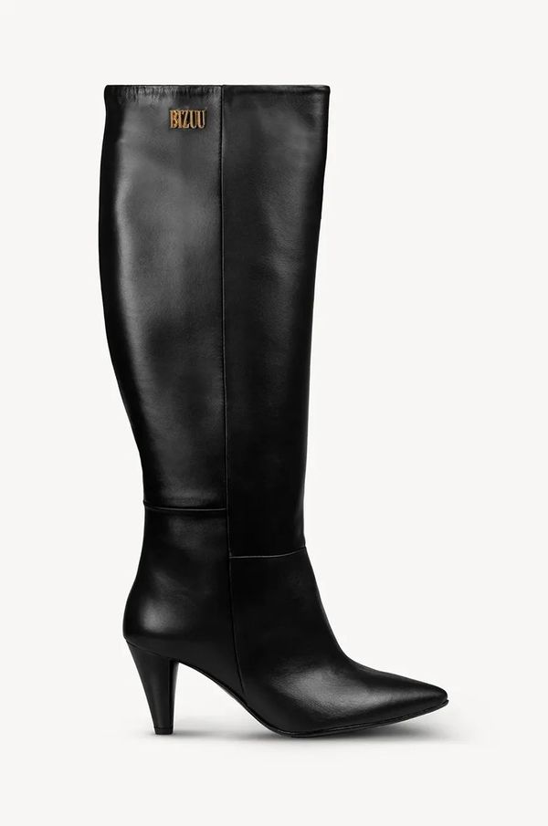 BIZUU Kožne čizme Bizuu ERIE za žene, boja: crna, s tankom potpeticom, ERIE
