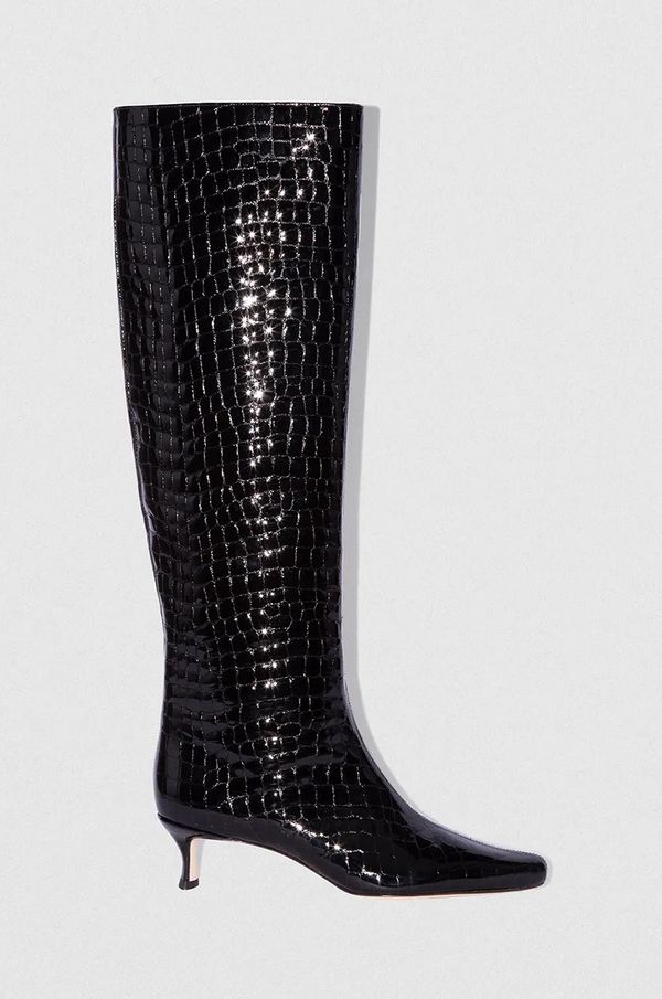 By Far Kožne čizme By Far Stevie 42 za žene, boja: crna, s tankom potpeticom, MWFBO066CL033BK001PL