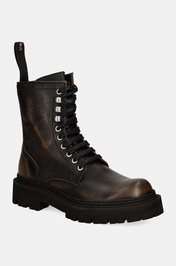 Camperlab Kožne čizme CAMPERLAB Eki za žene, boja: smeđa, s platformom, A700016-001