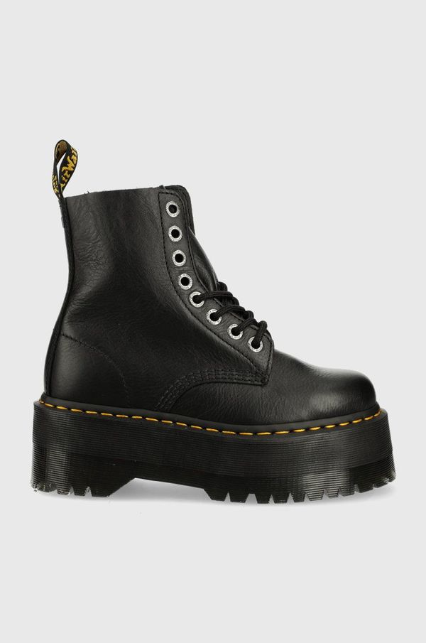 Dr. Martens Kožne čizme Dr. Martens 1460 Pascal Max za žene, boja: crna, s platformom, DM26925001.1460.Pascal-Black.Pisa