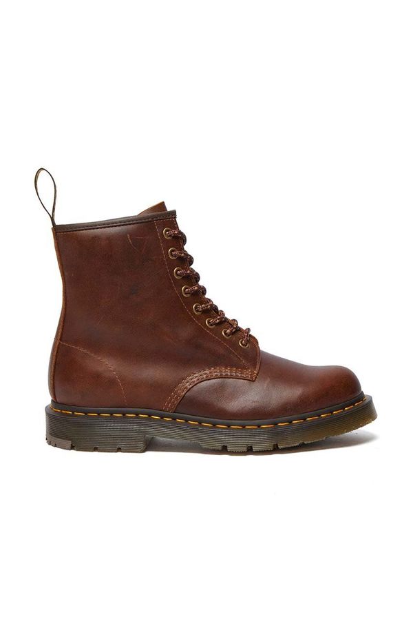 Dr. Martens Kožne čizme Dr. Martens 1460 SR za žene, boja: smeđa, ravni potplat, DM32010205