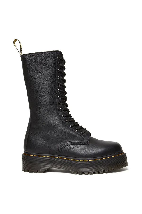 Dr. Martens Kožne čizme Dr. Martens 1b99 Quad za žene, boja: crna, s platformom, DM31426001