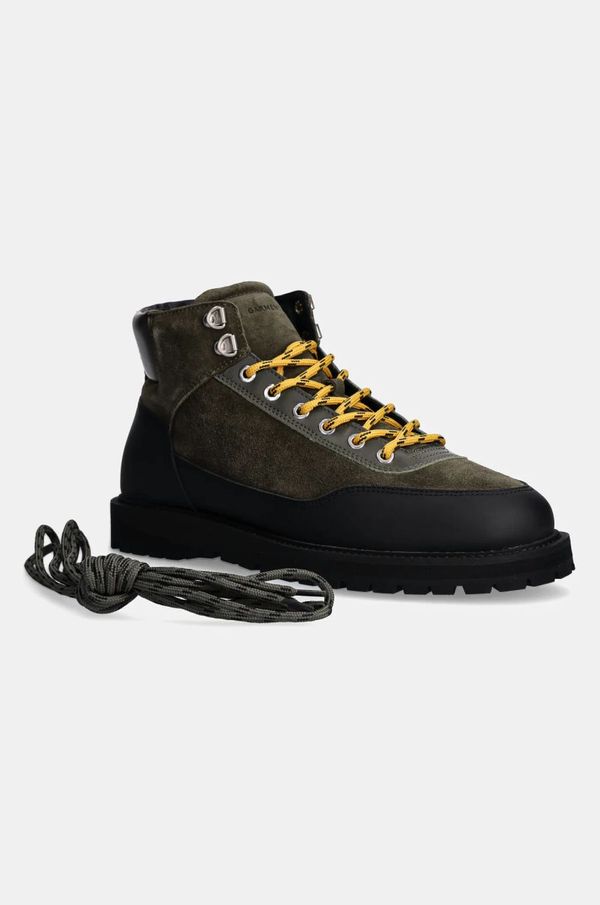 Garment Project Kožne čizme GARMENT PROJECT Olaf Lace-Up Boot za muškarce, boja: zelena, GPF2605