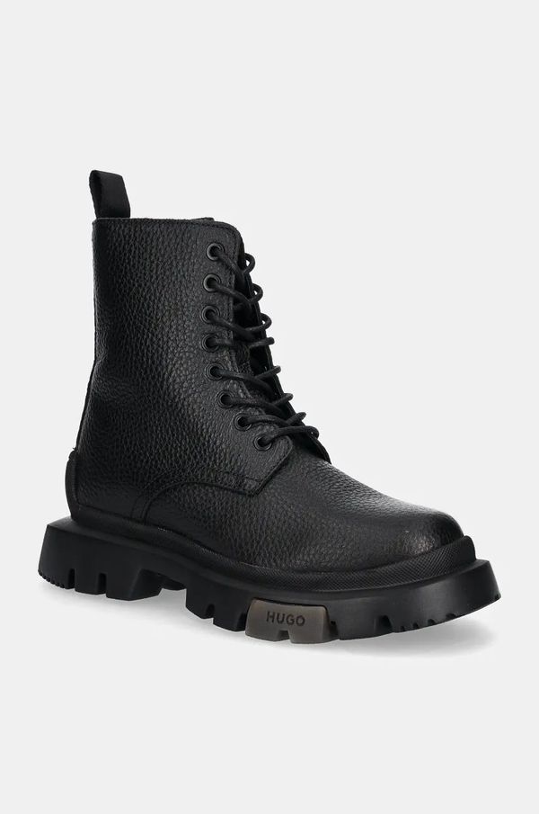 Hugo Kožne čizme HUGO Fabyan za žene, boja: crna, s platformom, 50529893