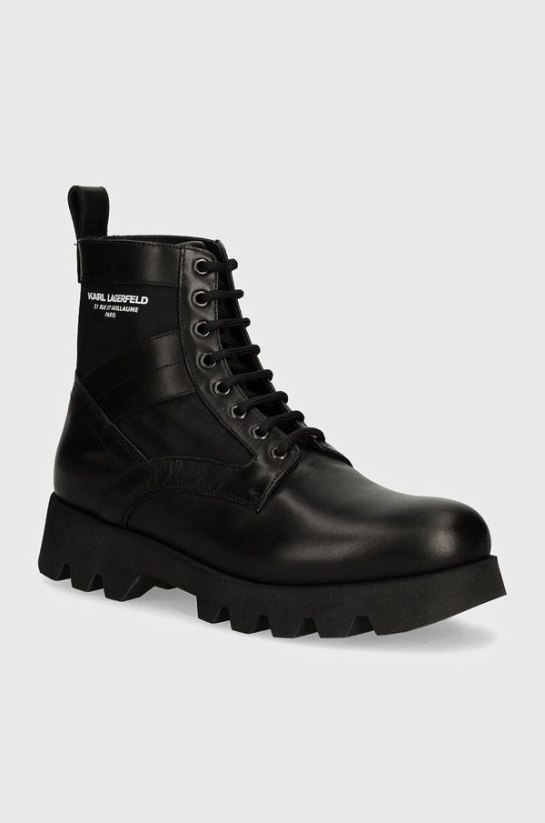 Karl Lagerfeld Kožne čizme Karl Lagerfeld Terra za muškarce, boja: crna, KL11164