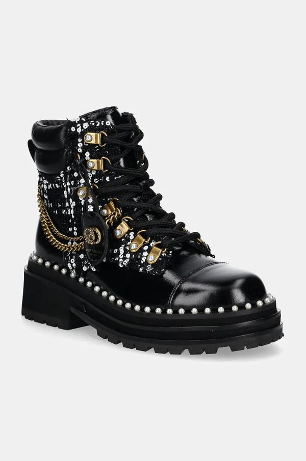 Kurt Geiger London Kožne čizme Kurt Geiger London Chelsea Combat Boot za žene, boja: crna, s platformom, 3423801619