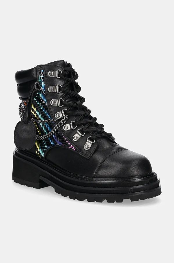 Kurt Geiger London Kožne čizme Kurt Geiger London Chelsea Combat Boot za žene, boja: crna, s platformom, 3423805019
