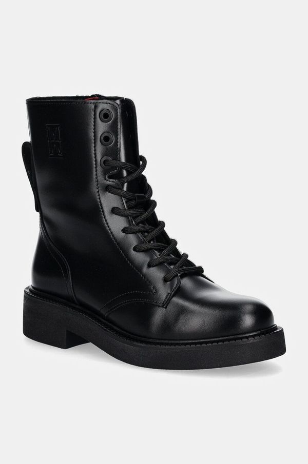 Marc O'Polo Kožne čizme Marc O'Polo za žene, boja: crna, ravni potplat, sa srednje toplom podstavom, 40818516301134 OO2M3007