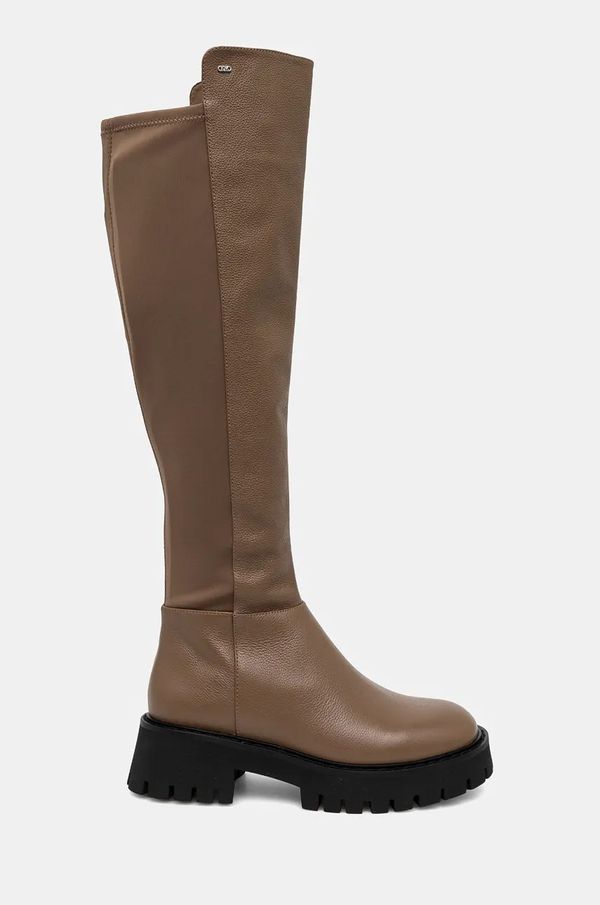 MICHAEL Michael Kors Kožne čizme MICHAEL Michael Kors Asher za žene, boja: smeđa, s platformom, 40F4ASFB7L.229