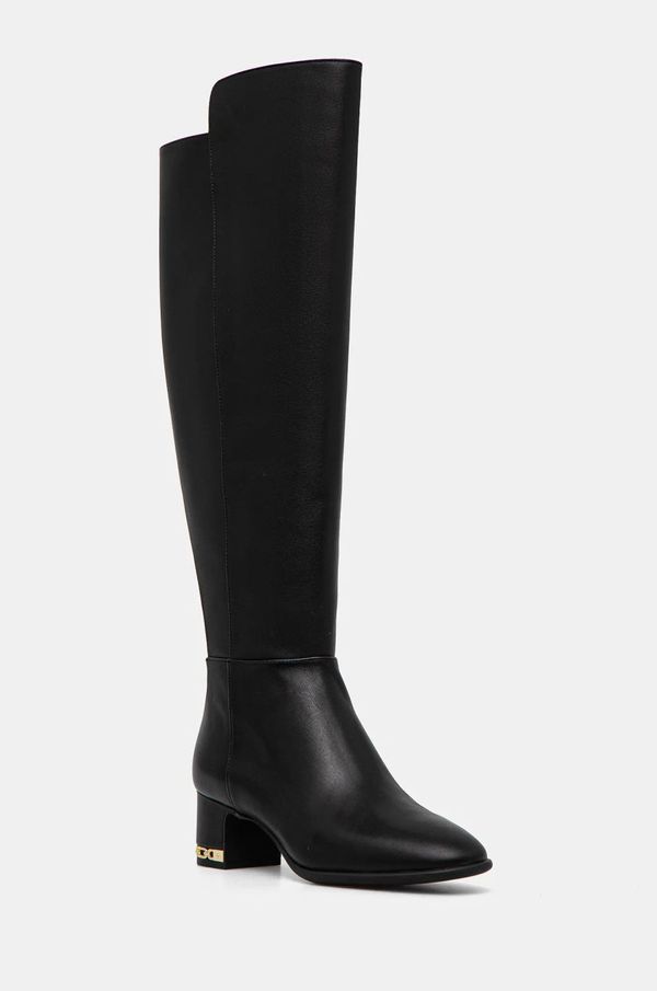 MICHAEL Michael Kors Kožne čizme MICHAEL Michael Kors June za žene, boja: crna, s debelom potpeticom, 40F4JUMB6L.001