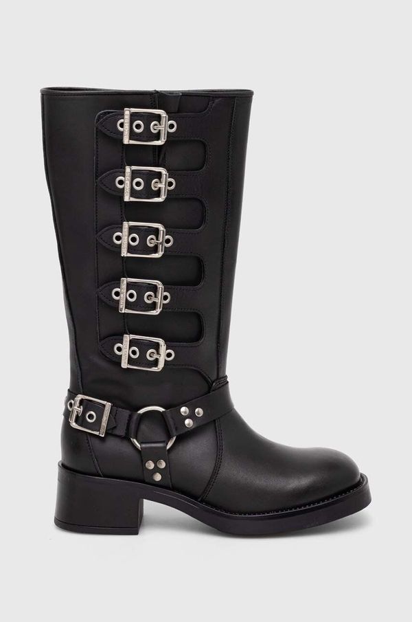 Steve Madden Kožne čizme Steve Madden Battle za žene, boja: crna, ravni potplat, SM19000101