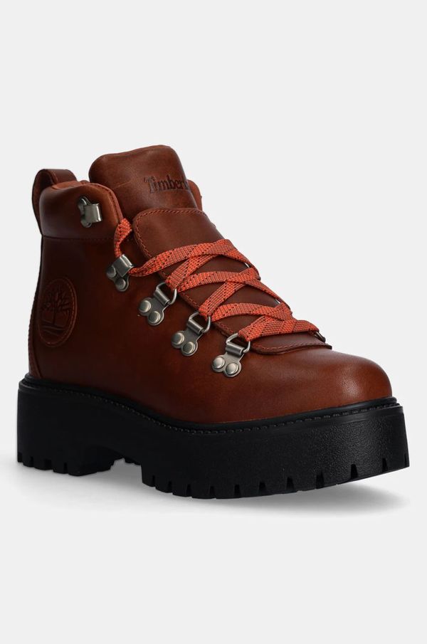 Timberland Kožne čizme Timberland Stone Street za žene, boja: smeđa, s platformom, TB0A27VJEM61