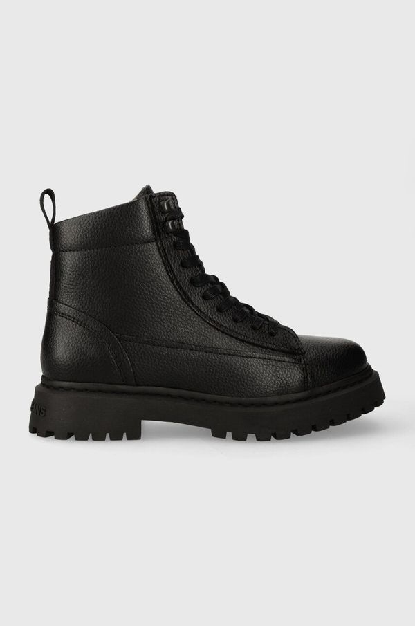 Tommy Jeans Kožne čizme Tommy Jeans TJM WARM LINING BOOT za muškarce, boja: crna, EM0EM01274