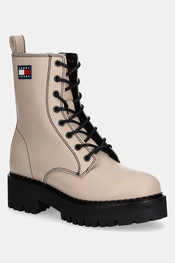 Tommy Jeans Kožne čizme Tommy Jeans TJW URBAN LACE UP BOOT