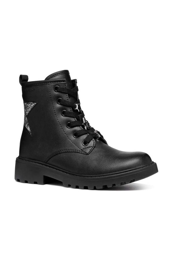 Geox Kožne dječje čizme Geox CASEY boja: crna, J9420G.054EW