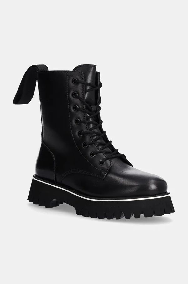 Patrizia Pepe Kožne dječje čizme Patrizia Pepe boja: crna, PPJ865