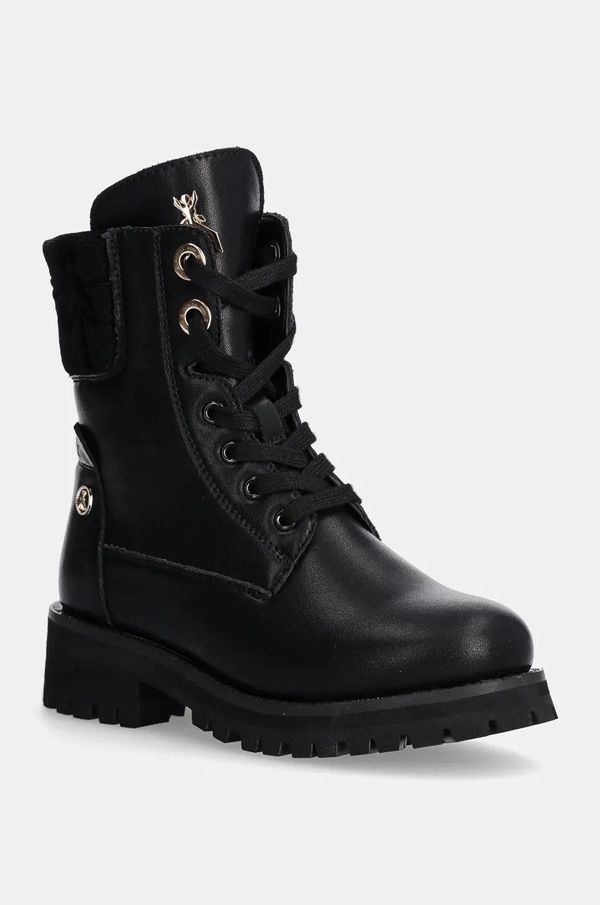 Patrizia Pepe Kožne dječje čizme Patrizia Pepe boja: crna, PPJ934