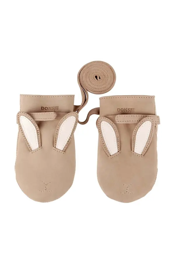 Donsje Kožne dječje rukavice Donsje Kapi Classic Mittens Bunny
