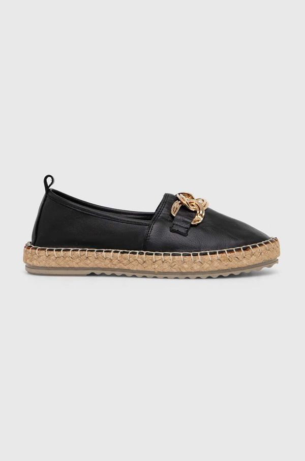 Answear Lab Kožne espadrile Answear Lab boja: crna