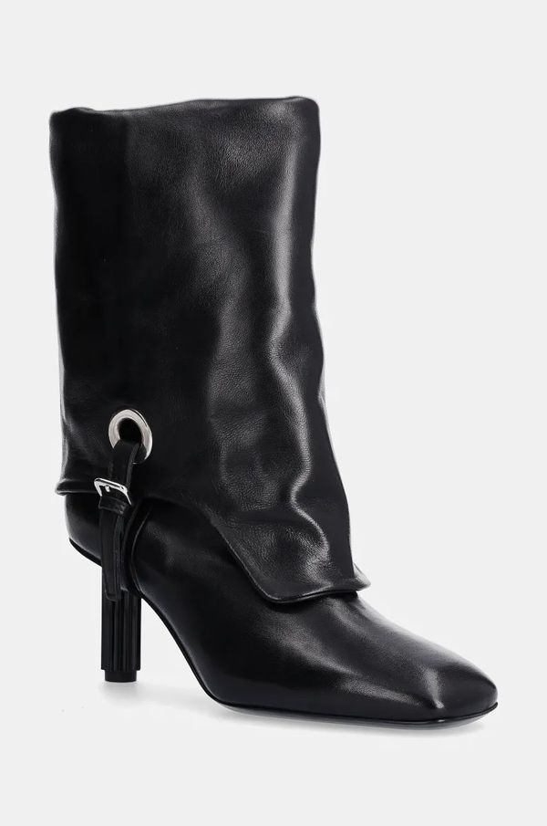 AGL Kožne gležnjače AGL Dorica Q Soft za žene, boja: crna, s debelom potpeticom, D273506PCKB0741013