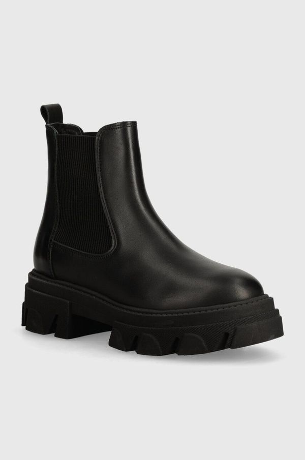 Alohas Kožne gležnjače Alohas Berenice za žene, boja: crna, ravni potplat, S00809-25