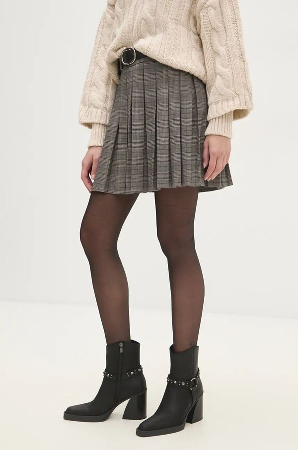 Answear Lab Kožne gležnjače Answear Lab za žene, boja: crna, s debelom potpeticom