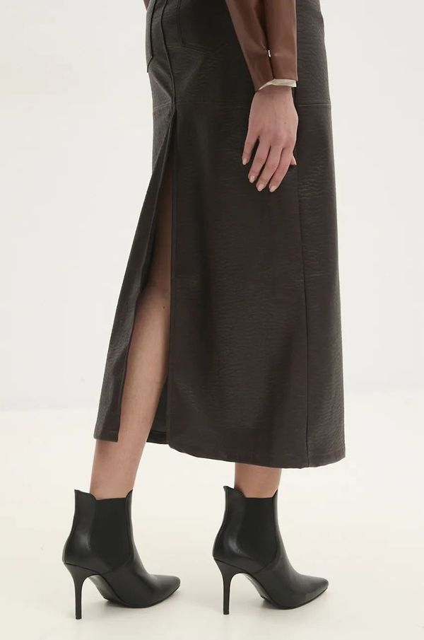 Answear Lab Kožne gležnjače Answear Lab za žene, boja: crna, s tankom potpeticom