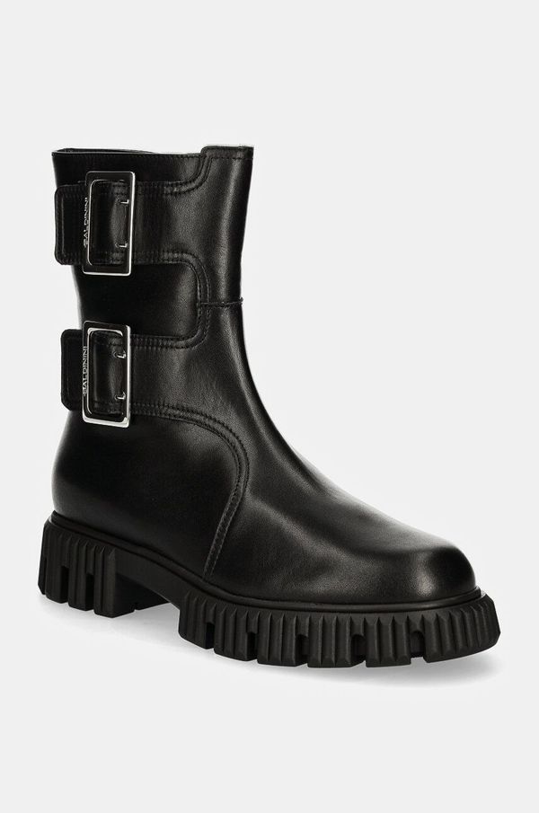 Baldinini Kožne gležnjače Baldinini za žene, boja: crna, ravni potplat, D5B509P1VITE