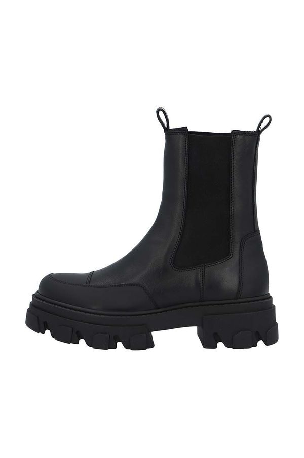 Bianco Kožne gležnjače Bianco BIAGINNY za žene, boja: crna, ravni potplat, 26.51219