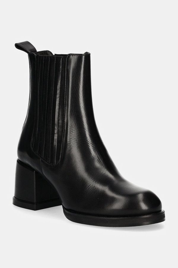 Billi Bi Kožne gležnjače Billi Bi za žene, boja: crna, s debelom potpeticom, A7300