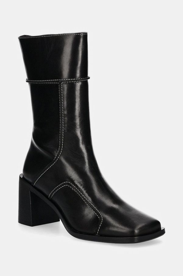 Billi Bi Kožne gležnjače Billi Bi za žene, boja: crna, s debelom potpeticom, A7610